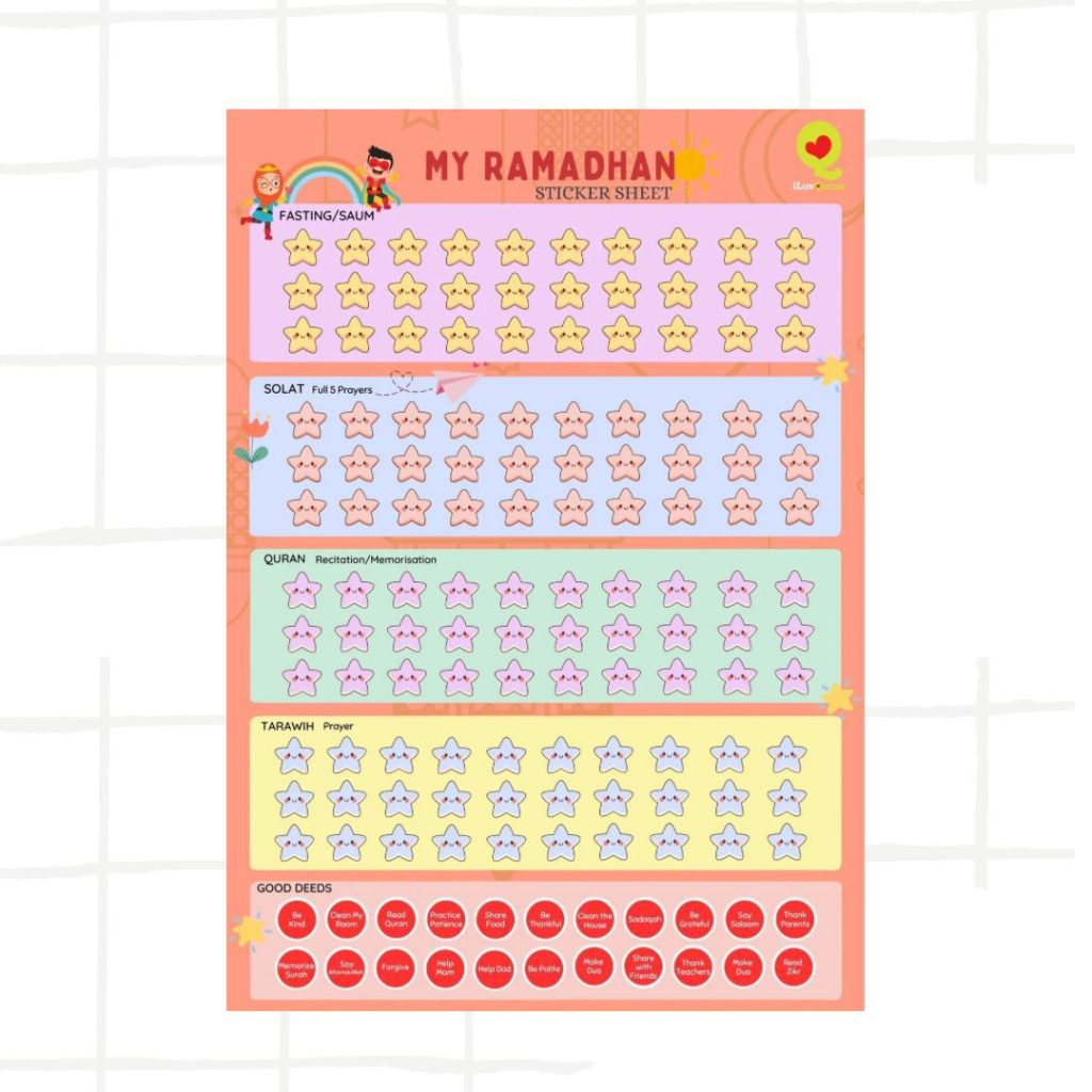 ramadan chart sticker